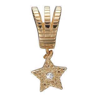 Christina Collect gold-plated You're a Star Pendant glittering star with white topaz, model 623-G128